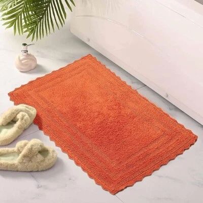 Royal Blaze Bath Mat Crochet Reversible Washable Plush Rug - Rec Medium 21"x34" - Image 1 of 4