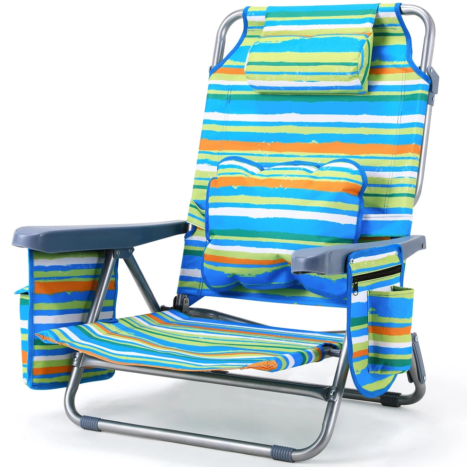 FEMOR Strandstuhl Campingstuhl Camping klappbar Sonnenliege Outdoor Klappstuhl Stuhl