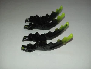 2 Bionicle Lego 61804 Foot Clawed with Marbled Lime n Black Talons Mistika type - Picture 1 of 12