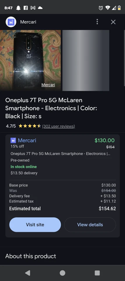 OnePlus 7T - 128 GB - Azul (Desbloqueado) aplicación tiktok instalada  Foto 1 de 1