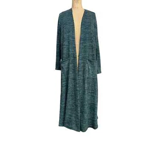 Womens Sarah Duster Sweater Green Marl Knit Long Sleeve M NWT - Picture 1 of 9