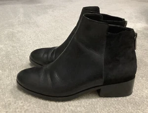 Cole Haan Women’s Black Leather & Suede Ankle Boots 7.5B - Picture 1 of 8