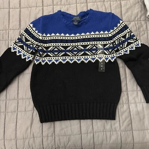 Polo Ralph Lauren Kids Sweater brand new 5T blue black - Picture 1 of 5
