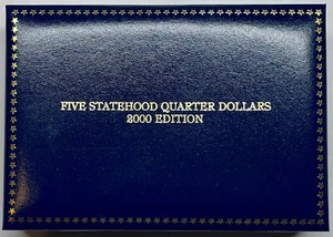 Five Statehood Quarter Dollars 2000 Edition, Colorized State Quarters Special... - Bild 1 von 3