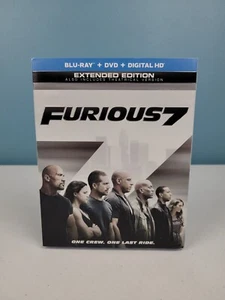Furious 7 (Blu-ray/DVD, 2015, Extended Edition, Widescreen) Brand New Sealed - Foto 1 di 6