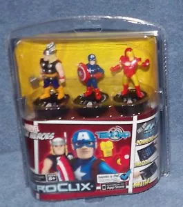 HEROCLIX MARVEL SUPER HEROES SET THOR, CAPTAIN AMERICA & IRON MAN - Picture 1 of 6