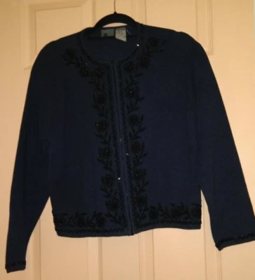 Suéter Liz Wear Azul Grande 💯% Algodón Manga Larga Foto 1 de 4