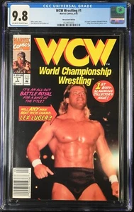 WCW WRESTLING #1 - NEWSSTAND EDITION - CGC 9.8 4/92  Only Existing 9.8 Newsstand - Picture 1 of 2