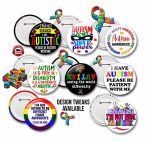 AUTISM ASPERGERS AUTISTIC Special Needs BADGE I HAVE NO FILTER NOT RUDE BADGE - Picture 1 of 23
