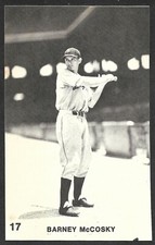 1975 TCMA Barney McCosky  DETROIT TIGERS  UNSIGNED  3-3/8 x 5-1/2  PHOTO CARD #2