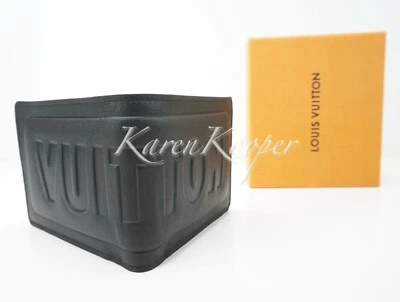 AUTHENTIC NEW LOUIS VUITTON BLACK DARK INFINITY MULTIPLE LEATHER WALLET RARE - Image 1 of 4