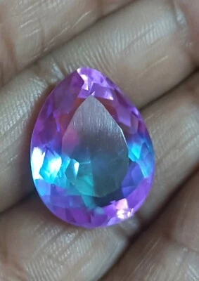 21.60 CT Wonderful Multi-color Pear Shape Doublet Tourmaline Gemstones - Image 1 of 4