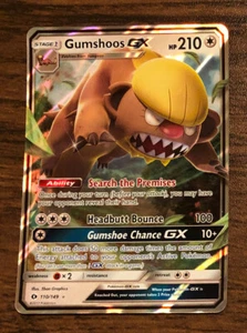Pokemon TCG Sun & Moon Gumshoos GX 110/149 Ultra Rare NM - Picture 1 of 10