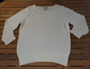 H&M Ladies Sweater Embellishments Womens Size Medium Work Casual Pretty - Picture 1 of 7