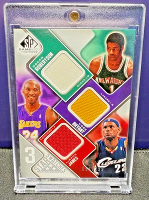 2009-10 Upper Deck SP Kobe Bryant LeBron James Oscar Robertson Patch /299 HOF - Image 1 of 2