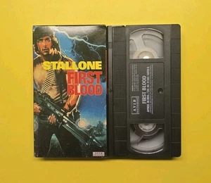 First Blood 1995 Avid Syvester Stallone Richard Crenna Rated R VHS Movie Rambo - Picture 1 of 9