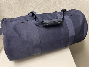 BVLGARI Navy Blue CANVAS TOTE BAG Weekend 19x10 Top Qualität einmal benutzt - Bild 1 von 10