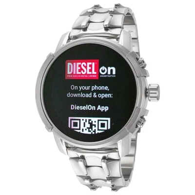 DIESEL DZT2040 GRIFFED GEN 6 SILVER STAINLESS STEEL BRACELET MENS SMARTWATCH - Image 1 of 3