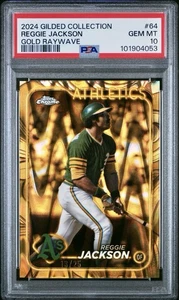 2024 Topps Gilded Collection - Reggie Jackson #64 Gold RayWave Refractor /25 - Picture 1 of 3