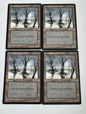 Magic The Gathering SNOW COVERED Swamp Ice Age X4 - Image 1 of 2