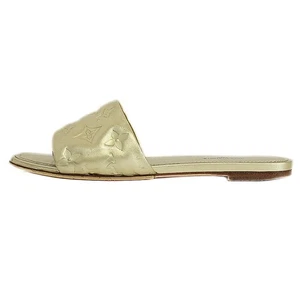 Sandalias Louis Vuitton Revival Line Mules Monograma Dorado Talla 38 23.5Cm Cuero Wo - Imagen 1 de 10