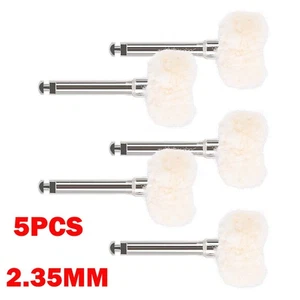 5pz Spazzola Lucidante Dentale Cotone Ruote RA2,35mm Contra Angolo RA Chiusura Tipo CALDO - Foto 1 di 13