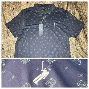 Camisa Polo de Golf William Murray Para Hombre XXL 2XL Off The Rocks Azul DESCONTINUADA - Imagen 1 de 6