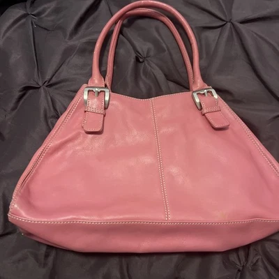 Bolso de cuero rosa claro vintage JONES NEW YORK MONEDERO BOHO bolso de mano Foto 1 de 4