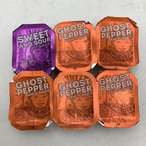 Wendy's Limited Salsa Lote de 6 - 5x Ghost Pepper Ranch, 1x Sweet & Sour - Imagen 1 de 2