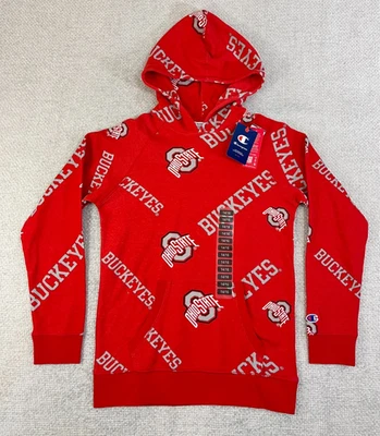 NEW Ohio State Buckeyes Hoodie Youth Boys L 14/16 Red Sweatshirt Champion OSU - Image 1 of 4