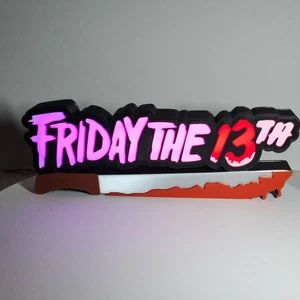 Friday the 13th 3D printed Lightbox with LED lights | unique Lightbox display. - Picture 1 of 8