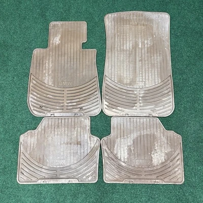 Tapetes de assoalho de borracha bege bronzeado 2000-2005 BMW 3 Series 323I 325I 328I 330I E46 fabricante de equipamento original - Imagem 1 de 4