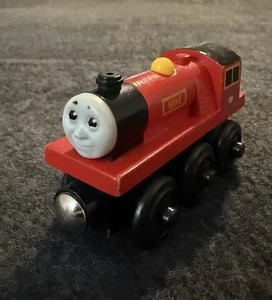 Vintage Thomas Holzeisenbahn Mike Lok rot Holz Arlesdale Zug - Bild 1 von 7