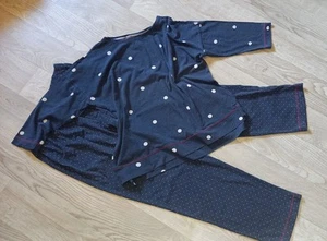 Tchibo 2-teiliger Pyjama Schlafanzug Gr.36/38 blau-weiß - Bild 1 von 2