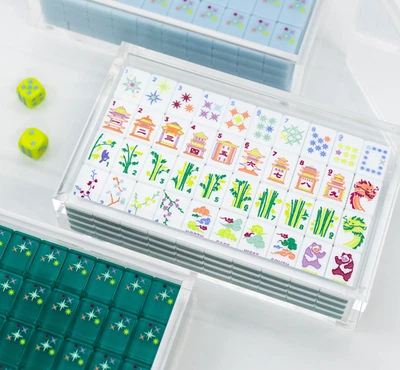 GORGEOUS Bird Bam Boutique "East Meets West" American Mah Jong Jongg Tiles!  - Image 1 of 4