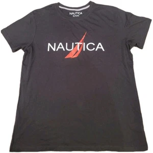 Nautica Sailing Club T-Shirt Herren Schwarz Größe Lg Kurzarm Rundhals  - Bild 1 von 2
