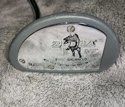 RAM Zebra Face Balanced Putter White Center Line Original Steel & Grip Golf Club - Image 1 of 4