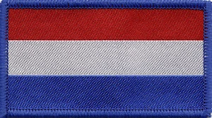 Niederländische Hollandflagge, gewebtes Abzeichen, Aufnäher 8 cm x 4,5 cm - Bild 1 von 1