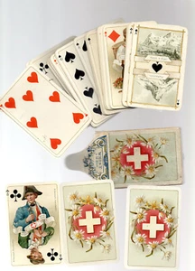 B. Dondorf Frankfurt Whist Schweizer Trachten Full Set Playing Cards 1900-10 #7 - Picture 1 of 3