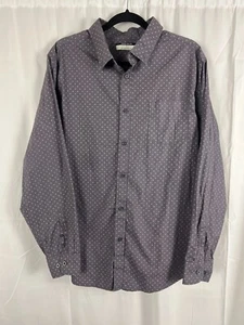 Robert Geller Shirt Mens Large Five Four Plum Long Sleeve Button Front Button Up - Picture 1 of 10