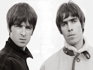 Decorazione da parete Oasi fratelli Gallagher tela grigia allungata su cornice solida - Foto 1 di 4