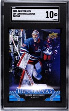 2023-24 Upper Deck Series 1 Connor Hellebuyck UD Canvas #C89 Grade SGC 10GM