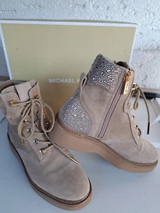 Michael Kors Boots Wildleder mit Straßsteinen beige Gr. 38,5 8M - Bild 1 von 10