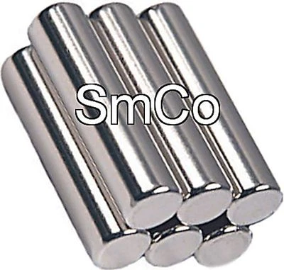 APEX MAGNETS 6 Samarium Cobalt Magnets 1/4 x 1 inch Cylinder SmCo30