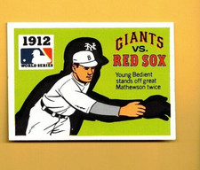 1971 Fleer LAUGHLIN WORLD SERIES 1912 Red Sox v. Giants #10 BLACK BACK EX