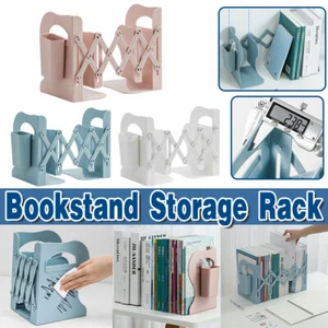 Retractable Bookends For Shelves Book Support Stand Bookshelf With Pen Holder AU - Picture 1 of 22