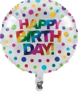 Creative Converting Metallic Rainbow Happy Birthday Balloon - Picture 1 of 1