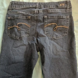 JUSTICE Girls sz 12 Plus Classic Soft Stretch Jeans Mid Rise SKINNY Jeggings - Picture 1 of 9