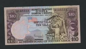 WESTERN SAMOA 10 TALA ( 1980 ) PICK # 22 VF. - Picture 1 of 2