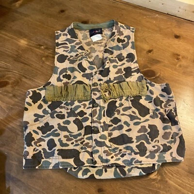 VINTAGE Red Head Hunting Vest Large Brown Camo Shotgun Shell Holder Game Duck - Image 1 of 4